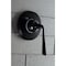 Kingston Brass KS3030ZL Single-Handle Three-Way Diverter Valve with Trim Kit, Matte Black KS3030ZL - alternate 3